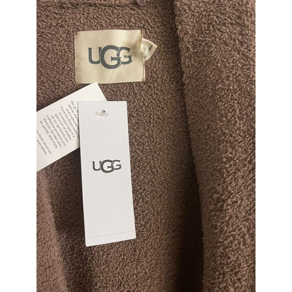UGG Lennie Robe S Brown Allspice Soft Knit Pockets Long Belted NEW NWT $148 - Picture 7 of 9
